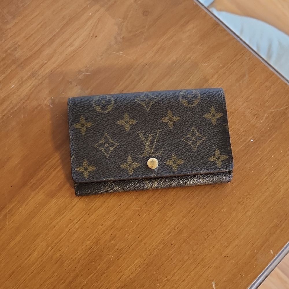 Louis Vuitton Black and Gold Monogram Wallet